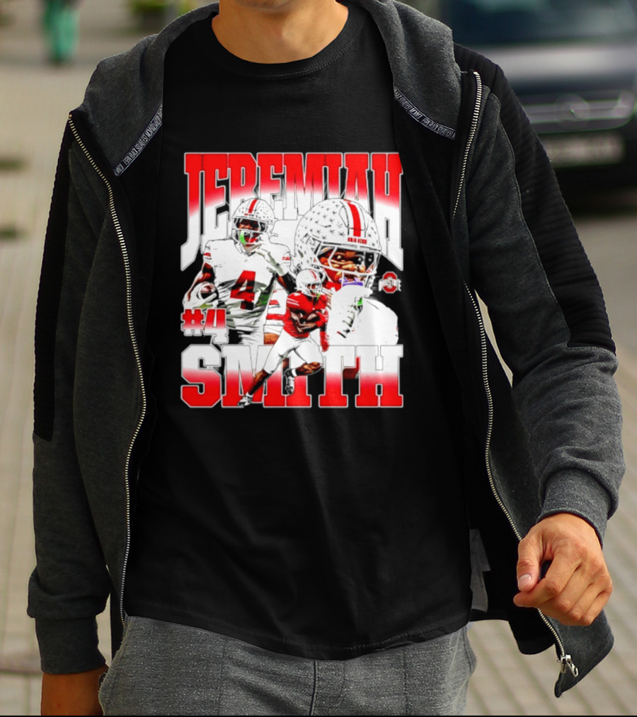 Jeremiah Smith Ohio State Buckeyes 4 NCAA Football Player T-Shirt