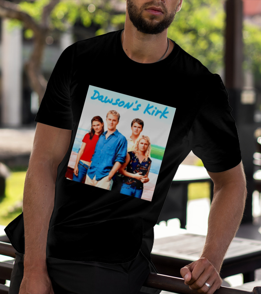 Dawson's Kirk 90s TV Cast Scenic Backdrop T-Shirt
