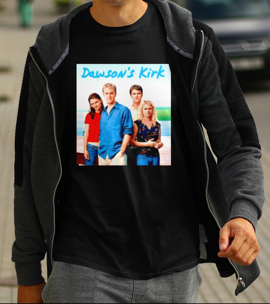 Dawson's Kirk 90s TV Cast Scenic Backdrop T-Shirt