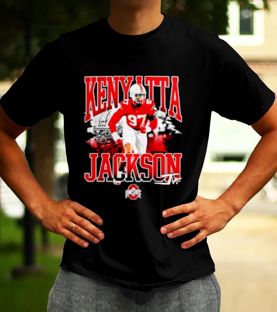 Kenyatta Jackson 97 Ohio State Buckeyes NCAA Football Player T-Shirt