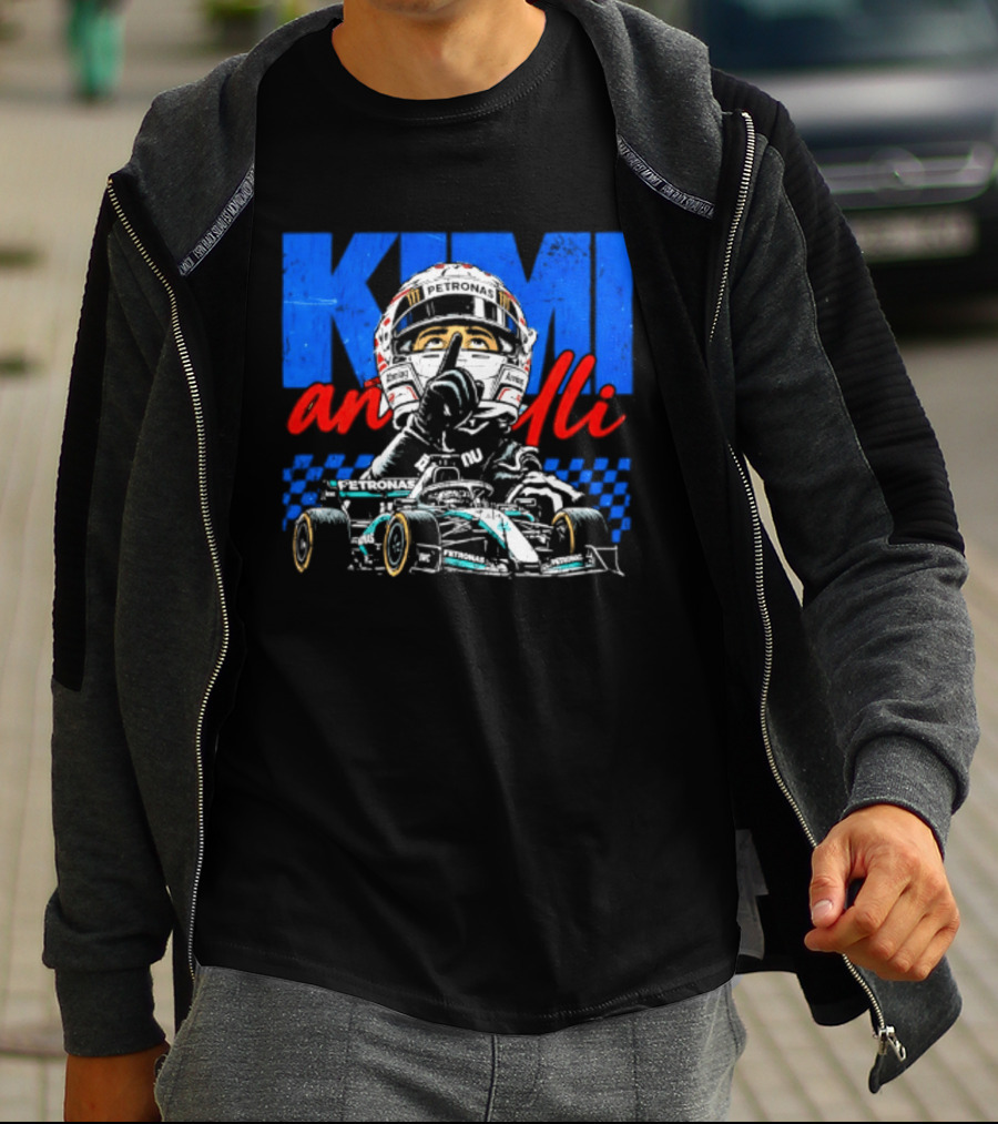 Kimi Antonelli F1 Racing Shhh Karting Racer Helmet T-Shirt