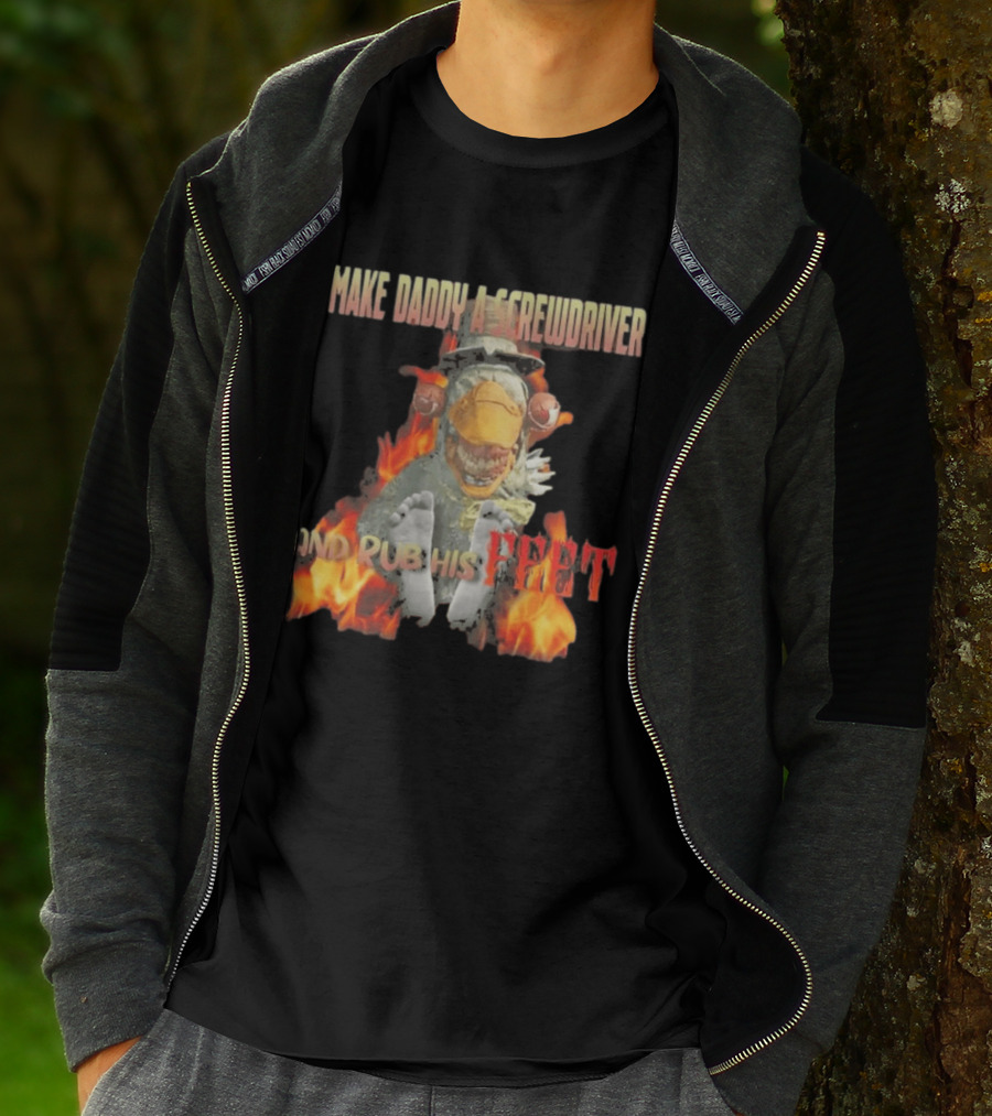 Dr Futterman Outlast Trials Make Daddy A Screwdriver And Rub His Feet Flaming Creature T-Shirt