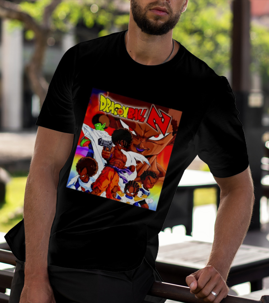 Dragon Ball Z Afro Characters Anime Goku Parody Fusion T-Shirt
