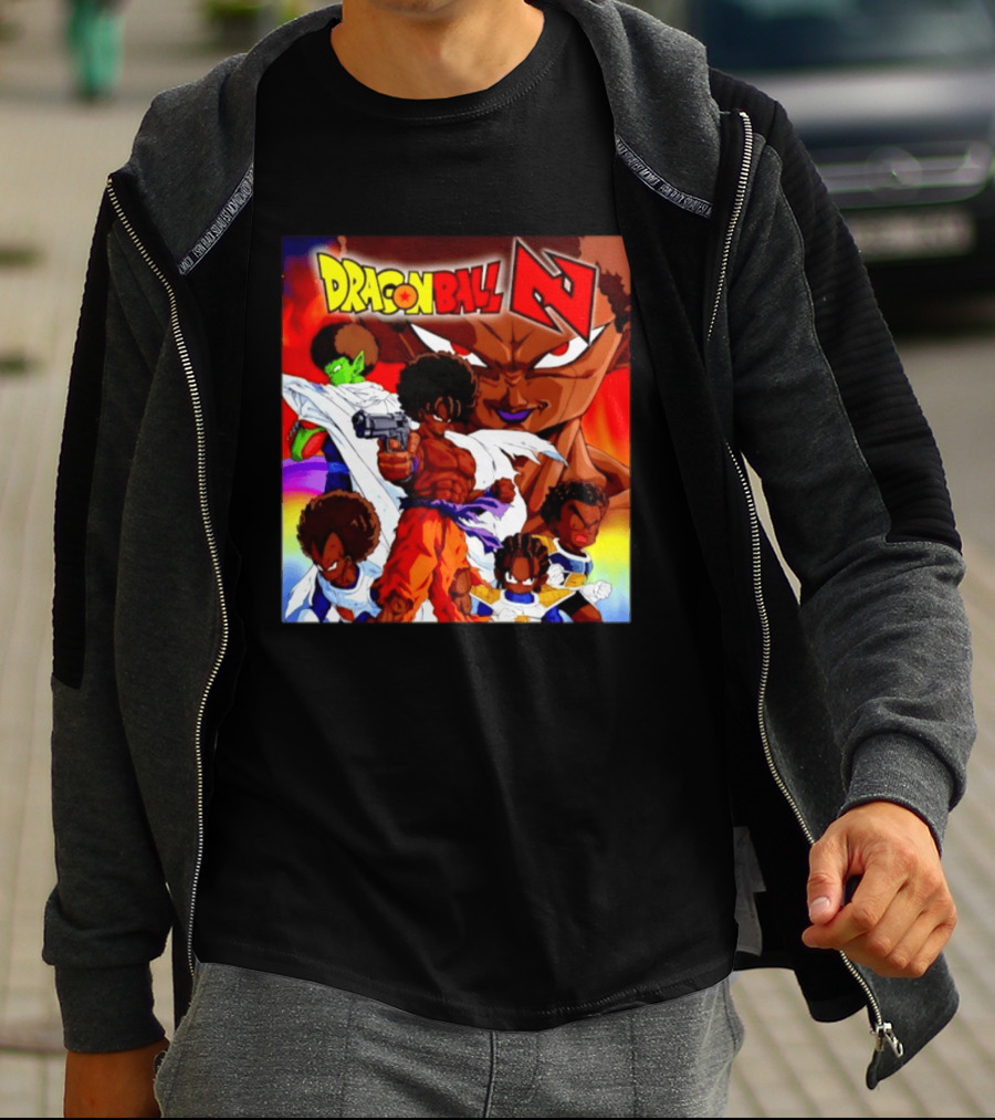 Dragon Ball Z Afro Characters Anime Goku Parody Fusion T-Shirt