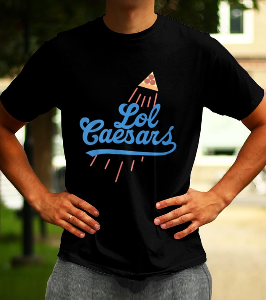 Lol Caesars Established 1969 Pizza 2 Sided T-Shirt