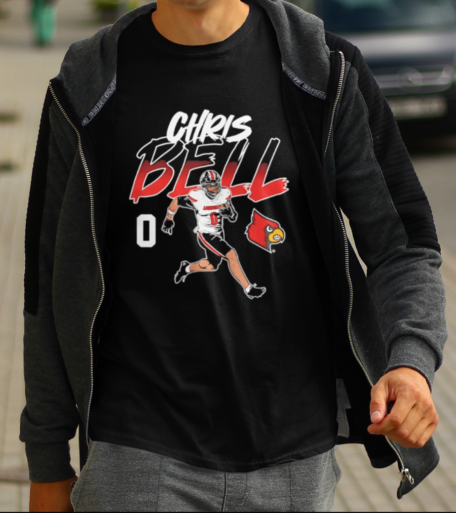 Chris Bell Louisville Cardinals Football 0 Pose T-Shirt
