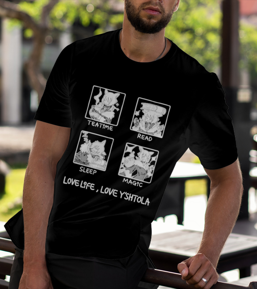 Love Life Y'shtola Teatime Read Sleep Magic T-Shirt