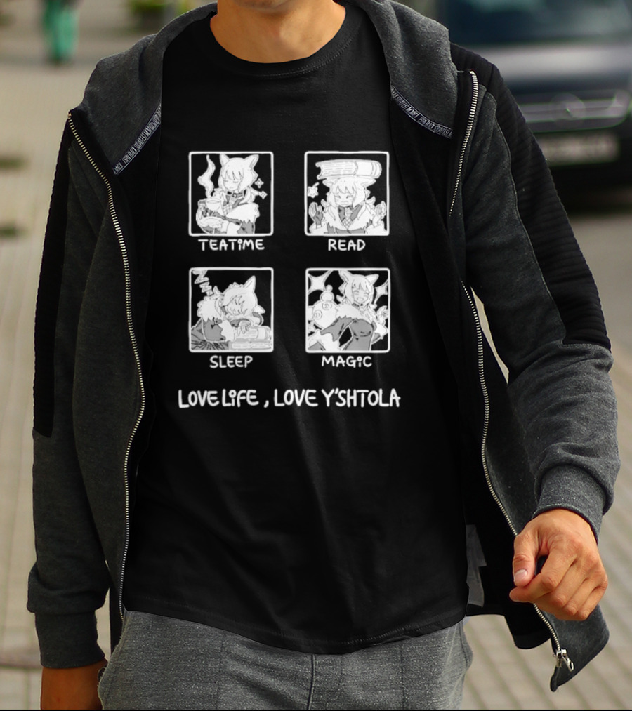 Love Life Y'shtola Teatime Read Sleep Magic T-Shirt