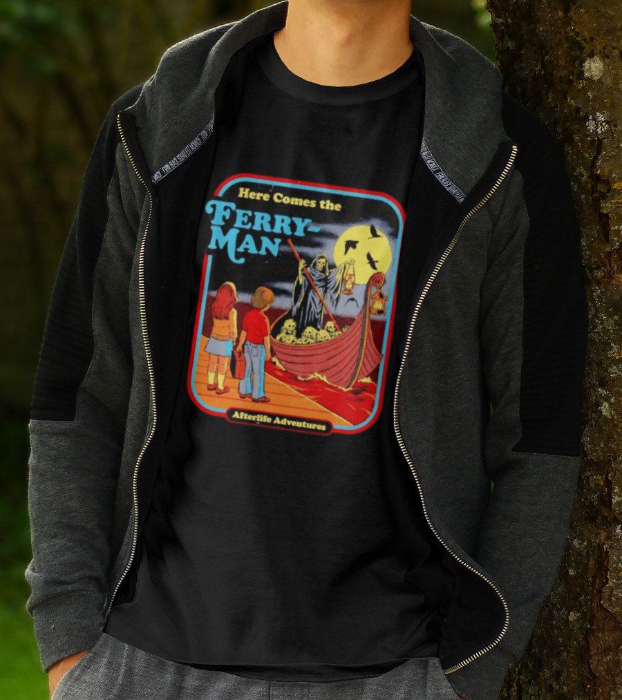 Here Comes The Ferry Man Afterlife Adventures Vintage Horror T-Shirt