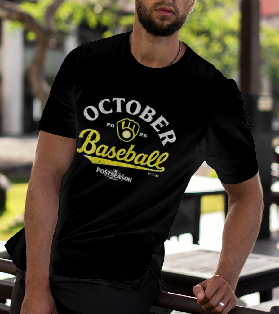 Milwaukee Brewers 2026 Postseason October Baseball 2 Sided T-Shirt