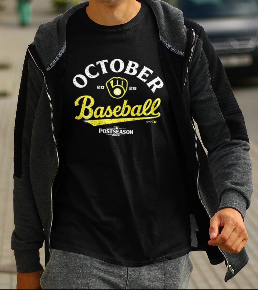 Milwaukee Brewers 2026 Postseason October Baseball 2 Sided T-Shirt