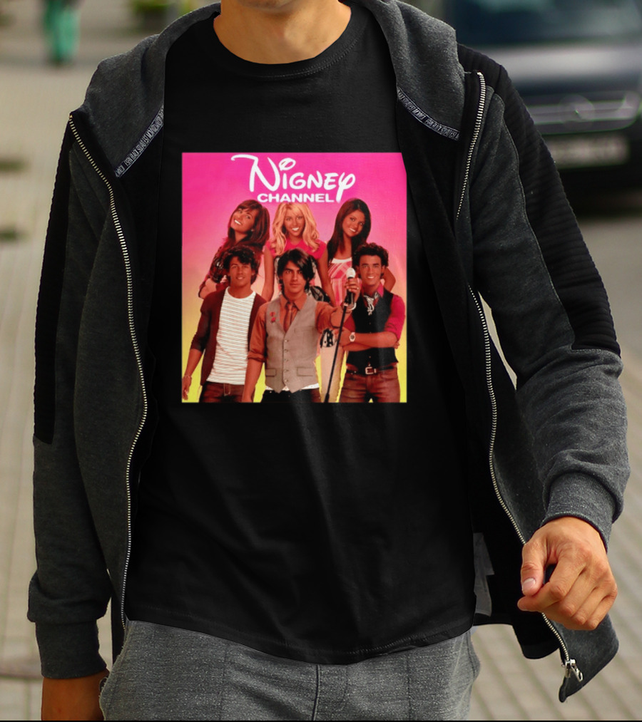 Nigney Channel Jonas Brothers Y2K Meme Vintage Throwback T-Shirt