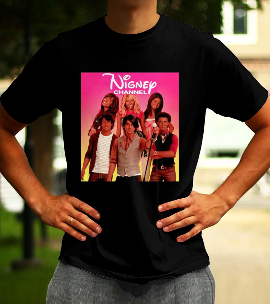 Nigney Channel Jonas Brothers Y2K Meme Vintage Throwback T-Shirt