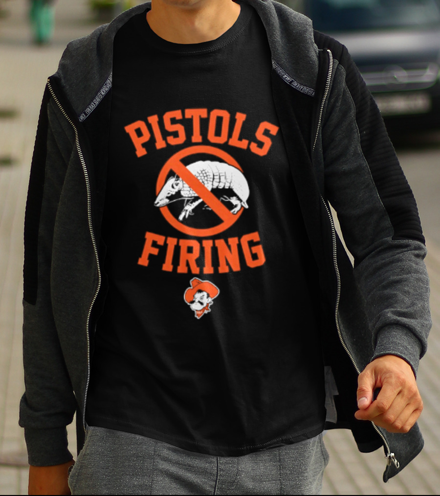 Pistols Firing Oklahoma State Cowboys Football NCAA T-Shirt