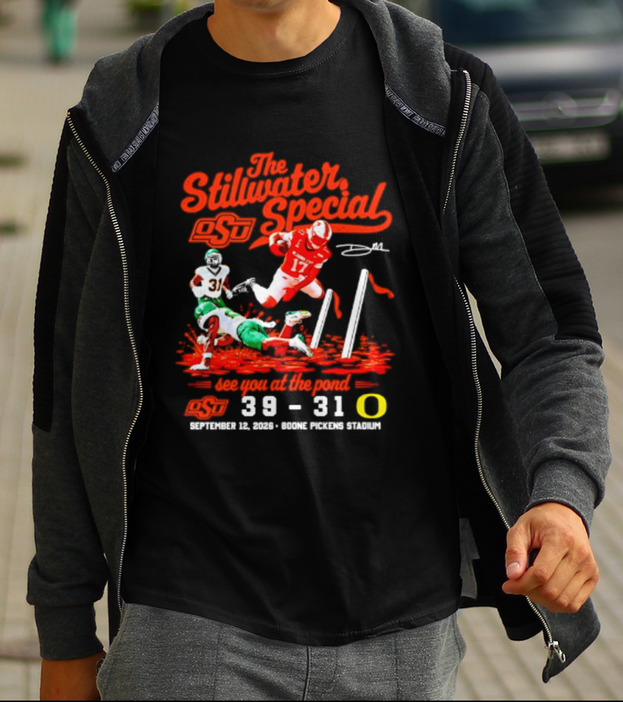 Oklahoma State Cowboys The Stillwater Special See You At The Pound 39 31 Oregon Football Victory September 11 2023 Boone Pickens Stadium T-Shirt