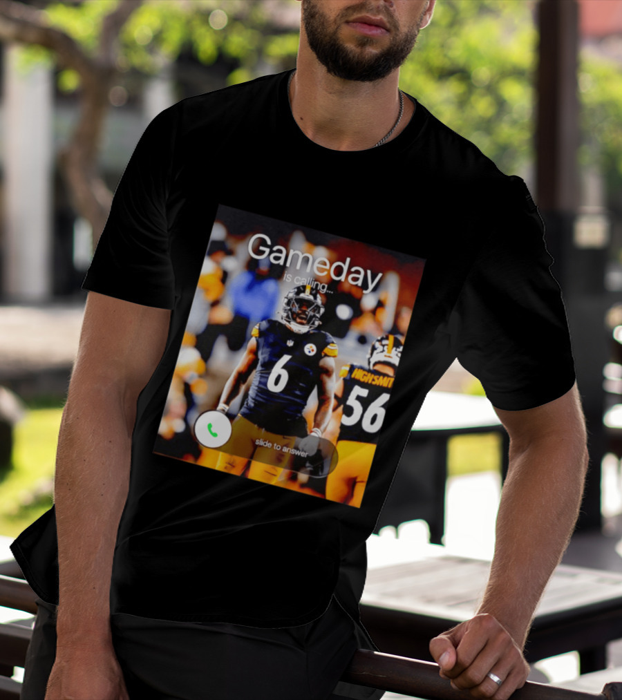 Gameday Is Calling Patrick Queen Pittsburgh Steelers Slide To Answer T-Shirt