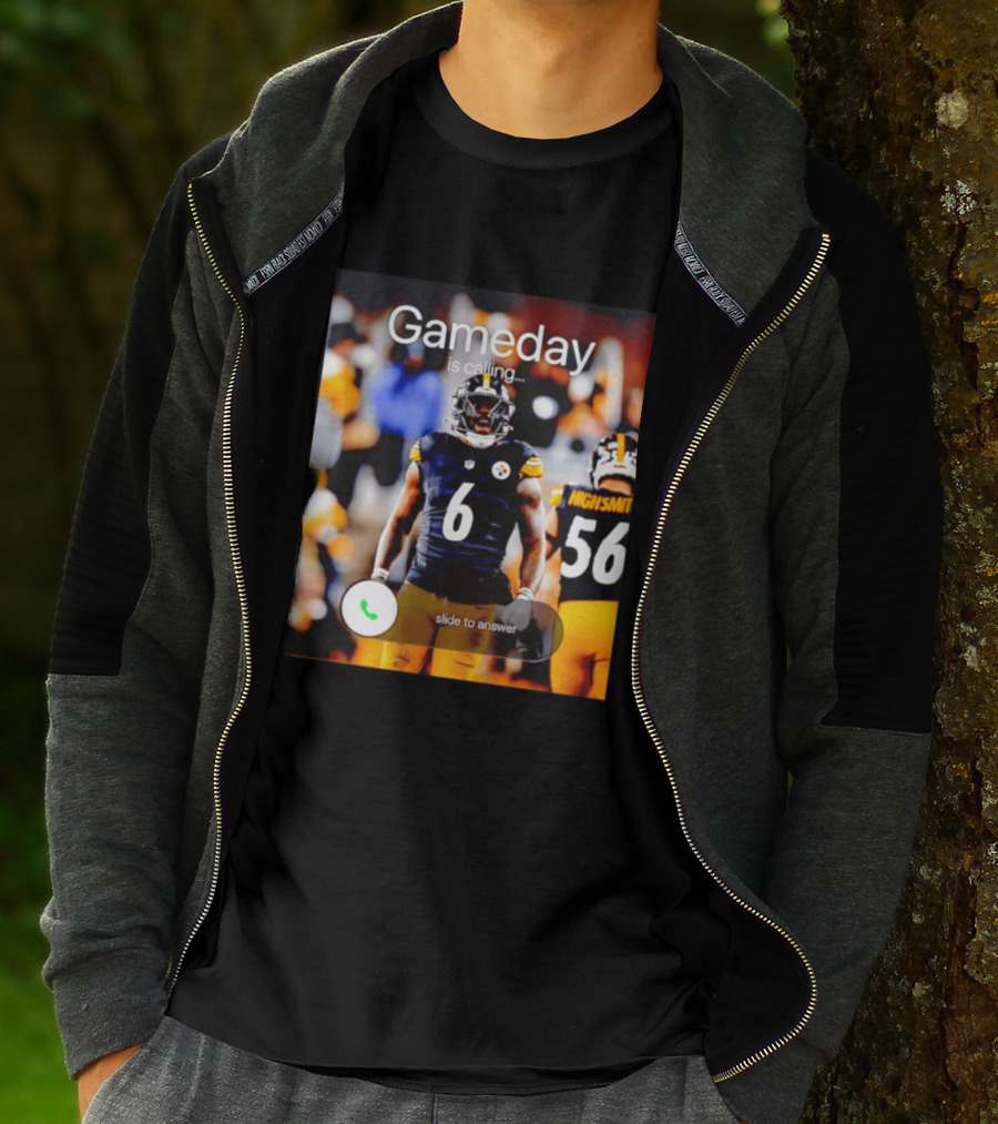 Gameday Is Calling Patrick Queen Pittsburgh Steelers Slide To Answer T-Shirt