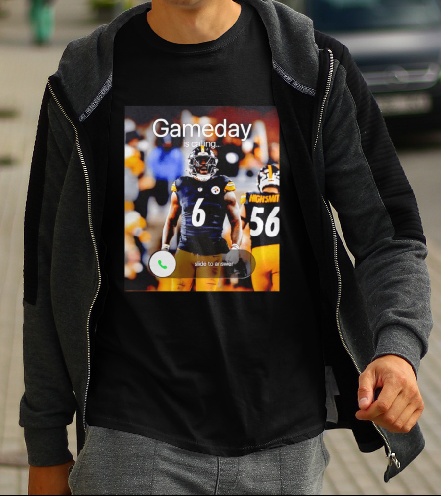 Gameday Is Calling Patrick Queen Pittsburgh Steelers Slide To Answer T-Shirt