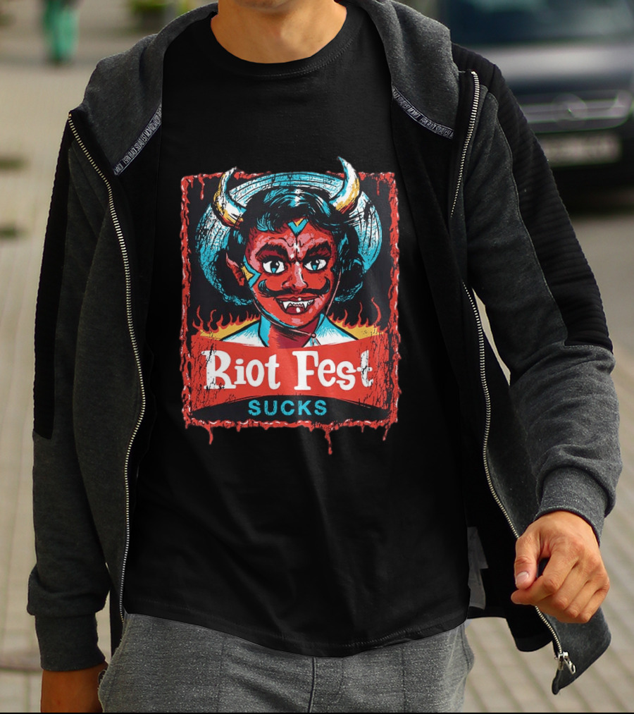 Riot Fest Sucks 2026 Chicago September 18 20 Little Devil Lineup Douglass Park T-Shirt