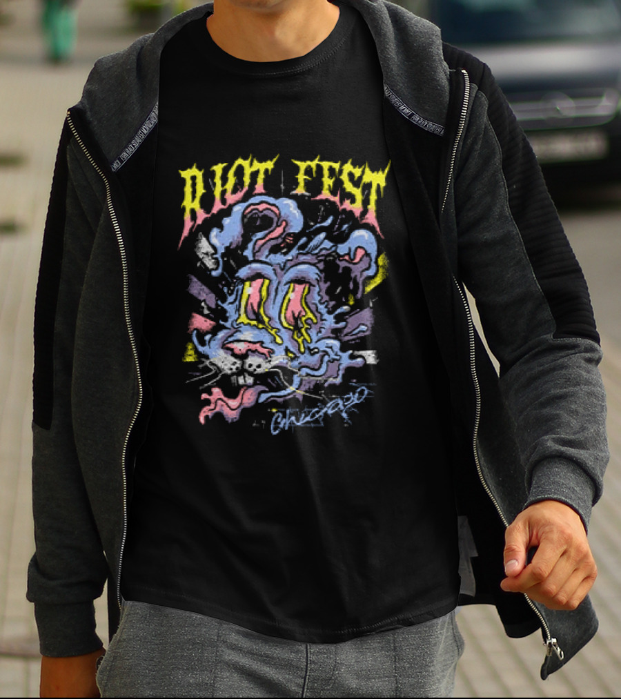 Riot Fest 2026 Chicago Douglass Park Psychedelic Bunny September 18 20 Lineup T-Shirt