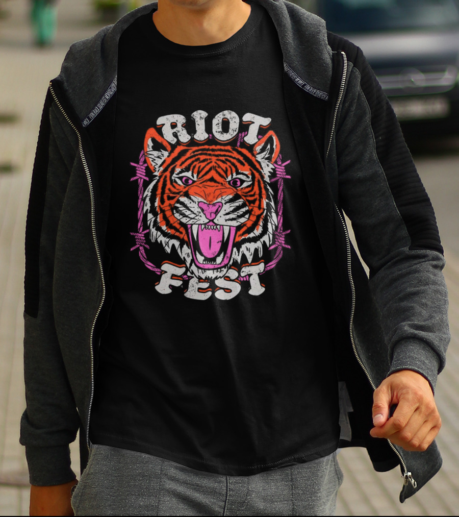 Riot Fest 2026 Chicago Douglass Park Tiger Lineup September 18 20 T-Shirt