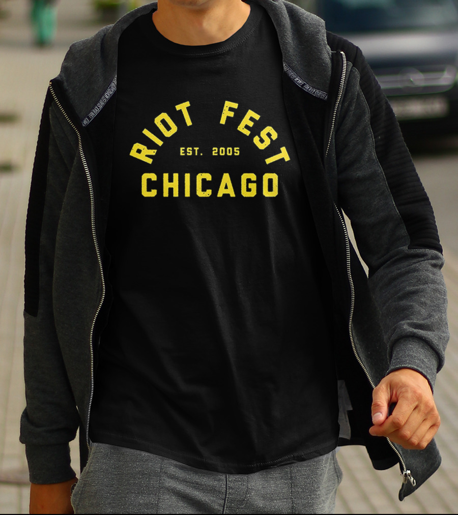 Riot Fest Chicago Est. 2005 Yellow Lineup Douglass Park September 18 20 2026 T-Shirt