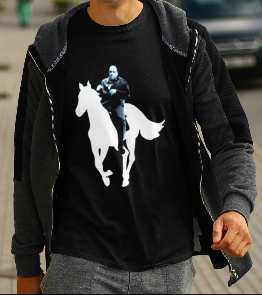 Rogue Co Pie O My Own Summer Millennial Sopranos Iconic Horse Scene T-Shirt