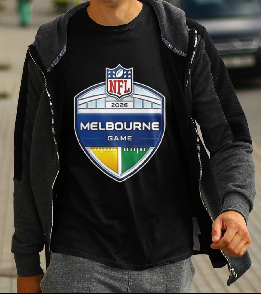 San Francisco 49ers NFL 2026 Melbourne Game Two Sided T-Shirt