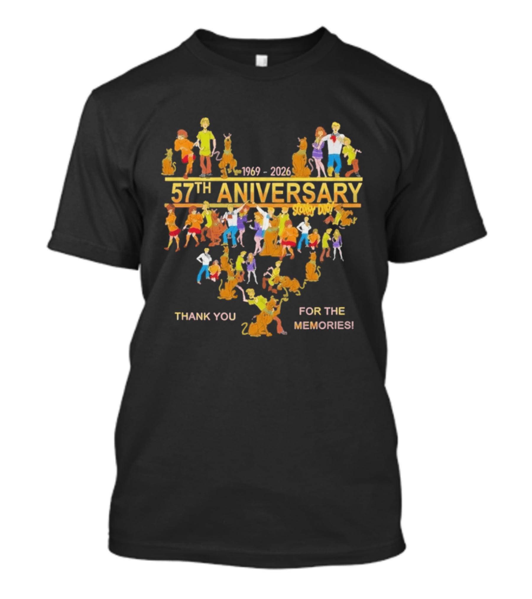 Scooby Doo 57th Anniversary 1969 2026 Thank You For The Memories T-Shirt