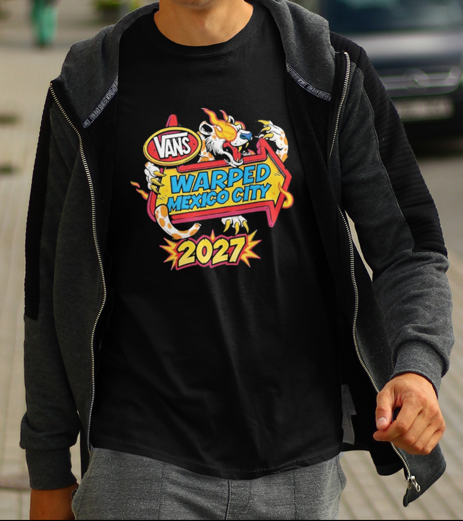 Vans Warped Mexico City 2027 Dragon Flame Arrow Event T-Shirt