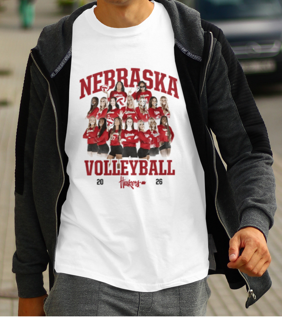 Nebraska Volleyball Women's Team 2026 Collage T-Shirt