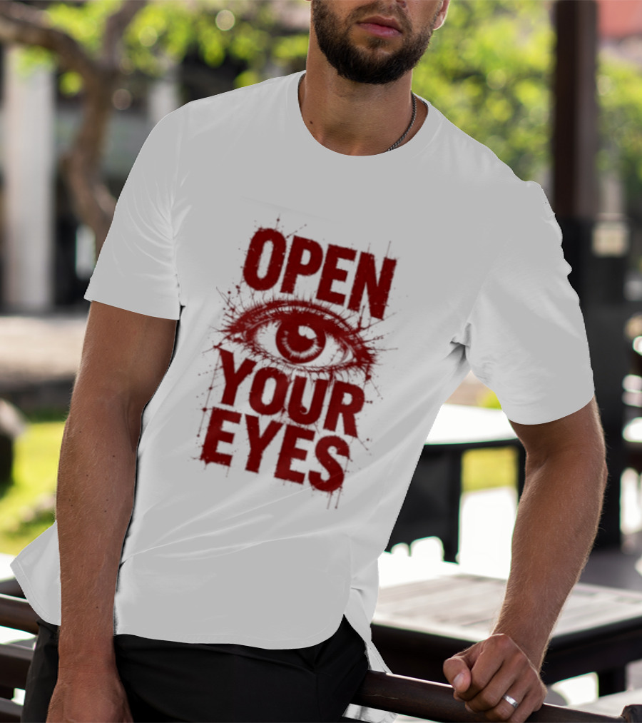 OPEN YOUR EYES Red Splatter Eye T-Shirt