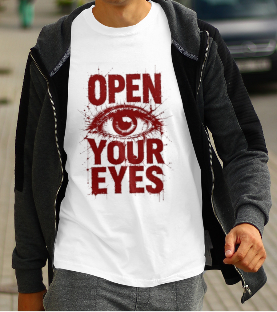 OPEN YOUR EYES Red Splatter Eye T-Shirt