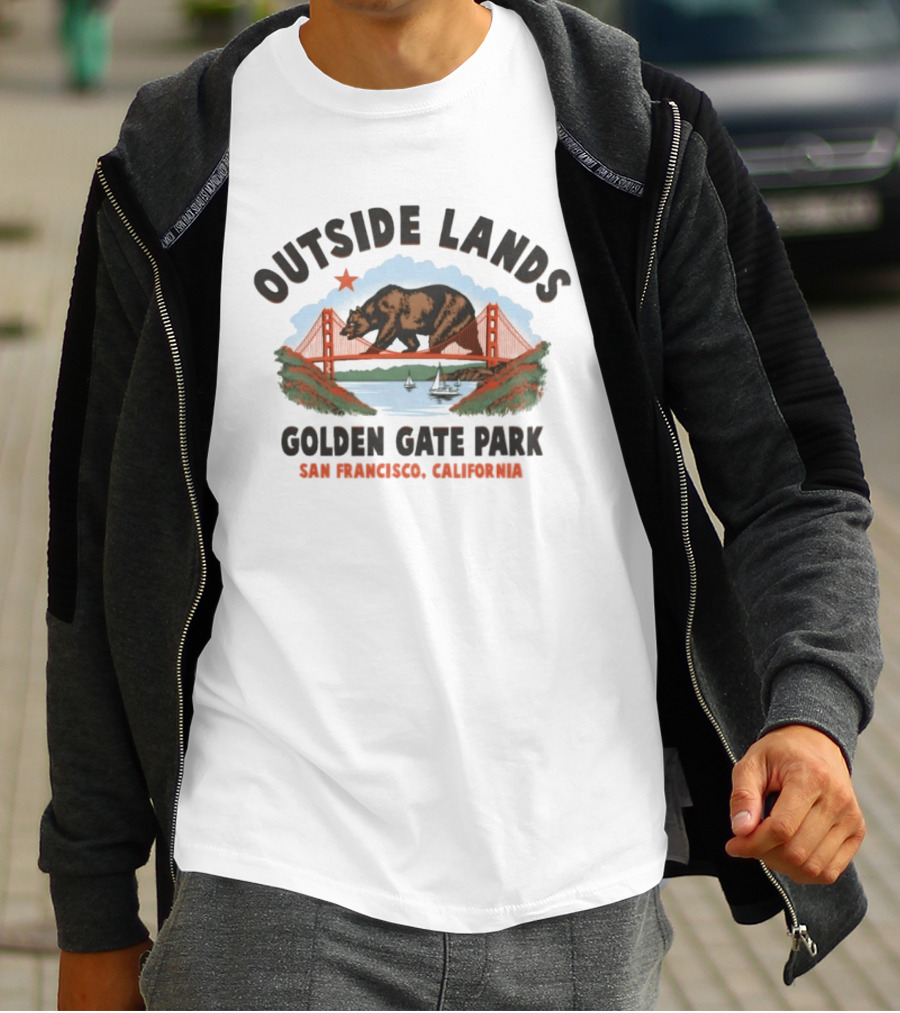 Golden Gate Park Outside Lands 2026 San Francisco California Bear Bridge T-Shirt