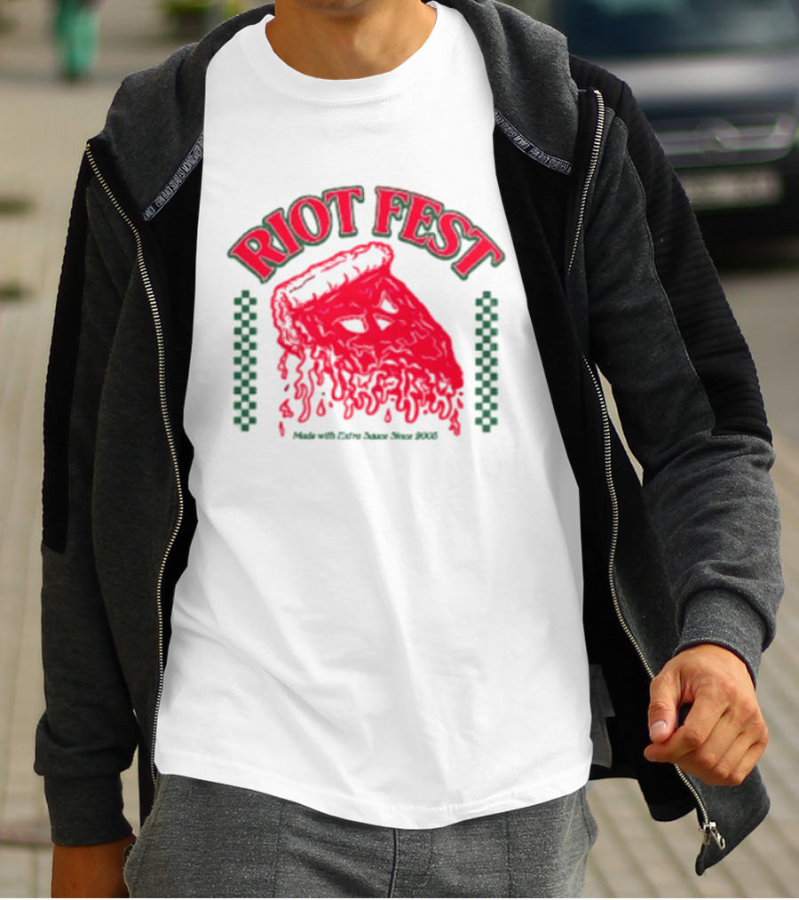 Riot Fest Chicago 2026 Douglass Park September 18 20 Pizza Lineup T-Shirt
