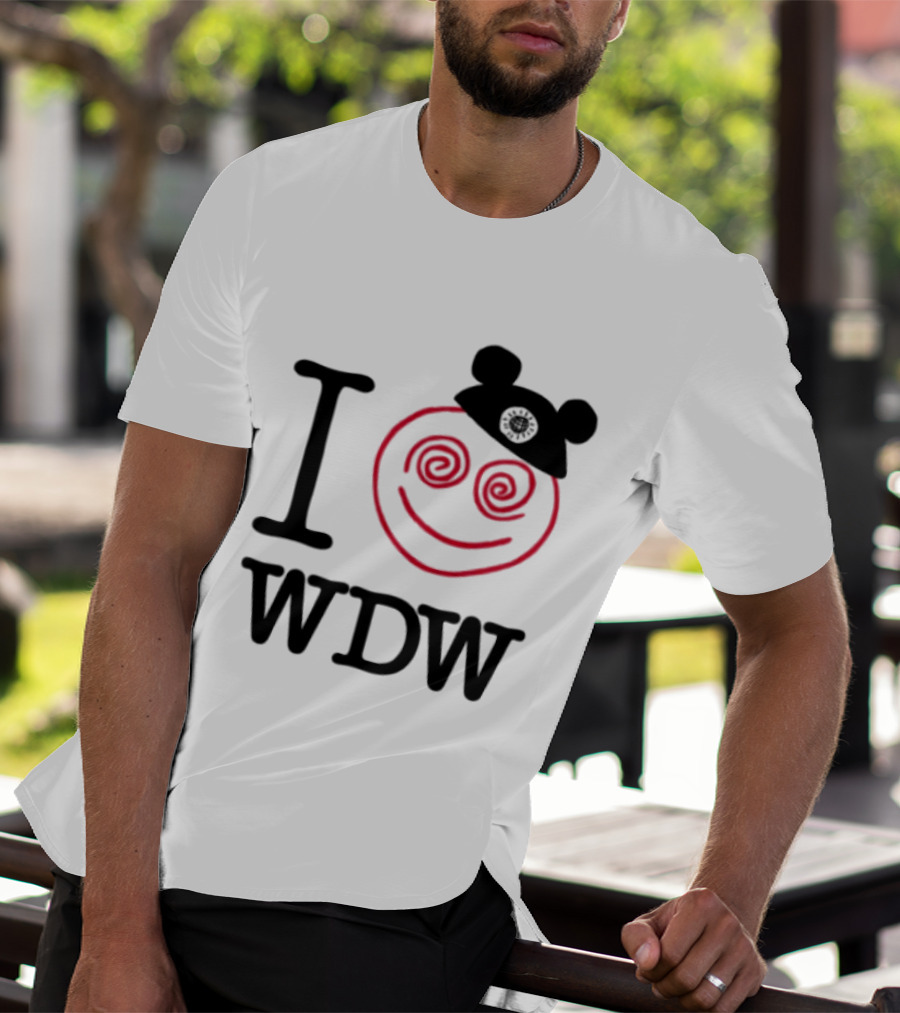 I Love WDW Lost Bros Store All The Time Disney Mickey Hat Smiley Face T-Shirt