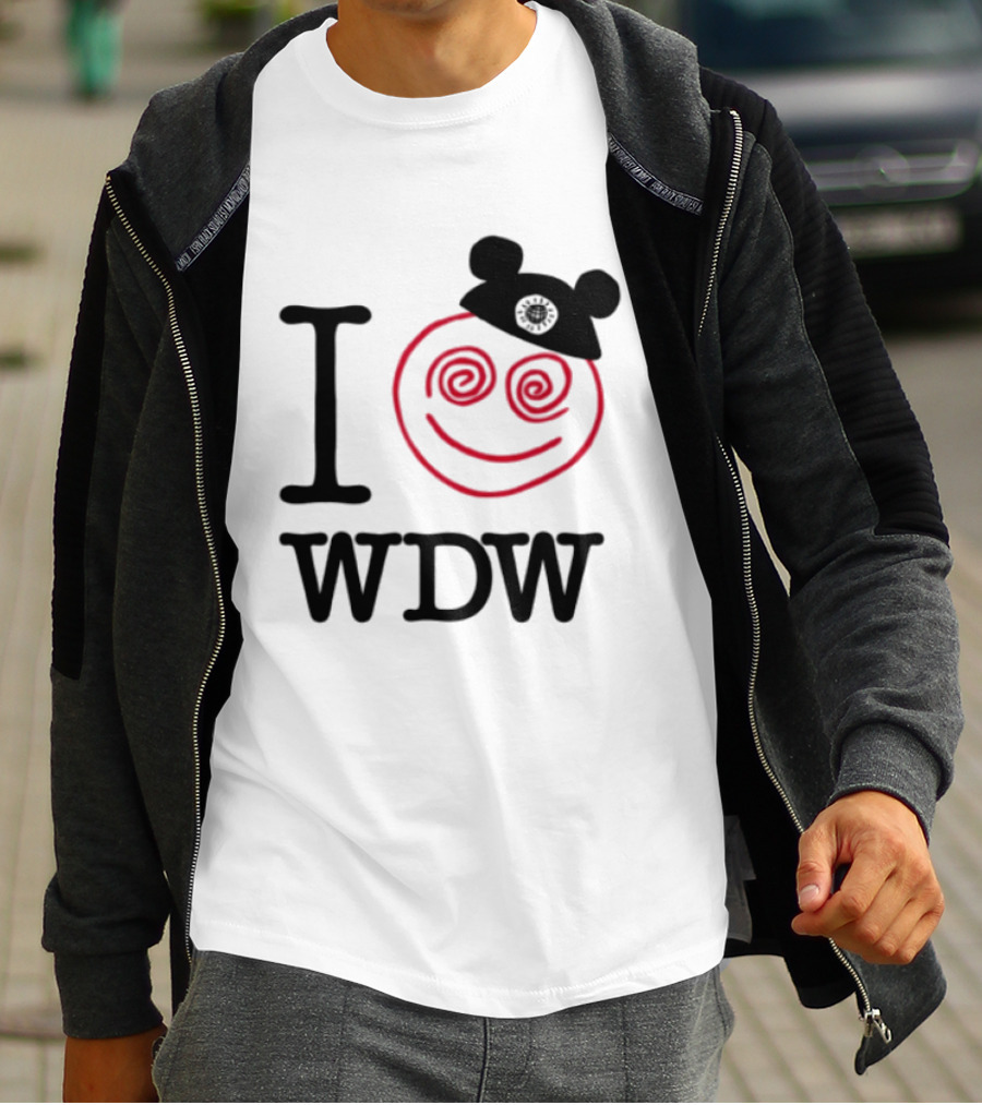 I Love WDW Lost Bros Store All The Time Disney Mickey Hat Smiley Face T-Shirt