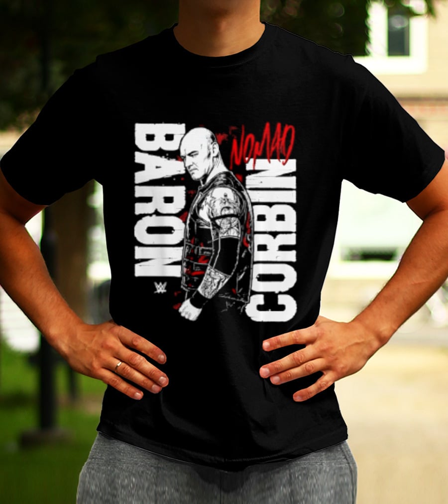 Baron Corbin WWE Nomad Vertical Name Wrestling Superstar T-Shirt
