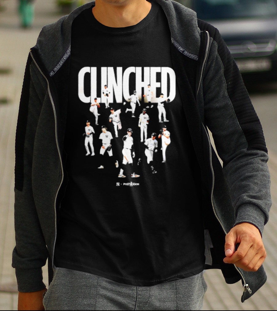 Yankees Clinched 2026 MLB Postseason Celebration Players Montage T-Shirt