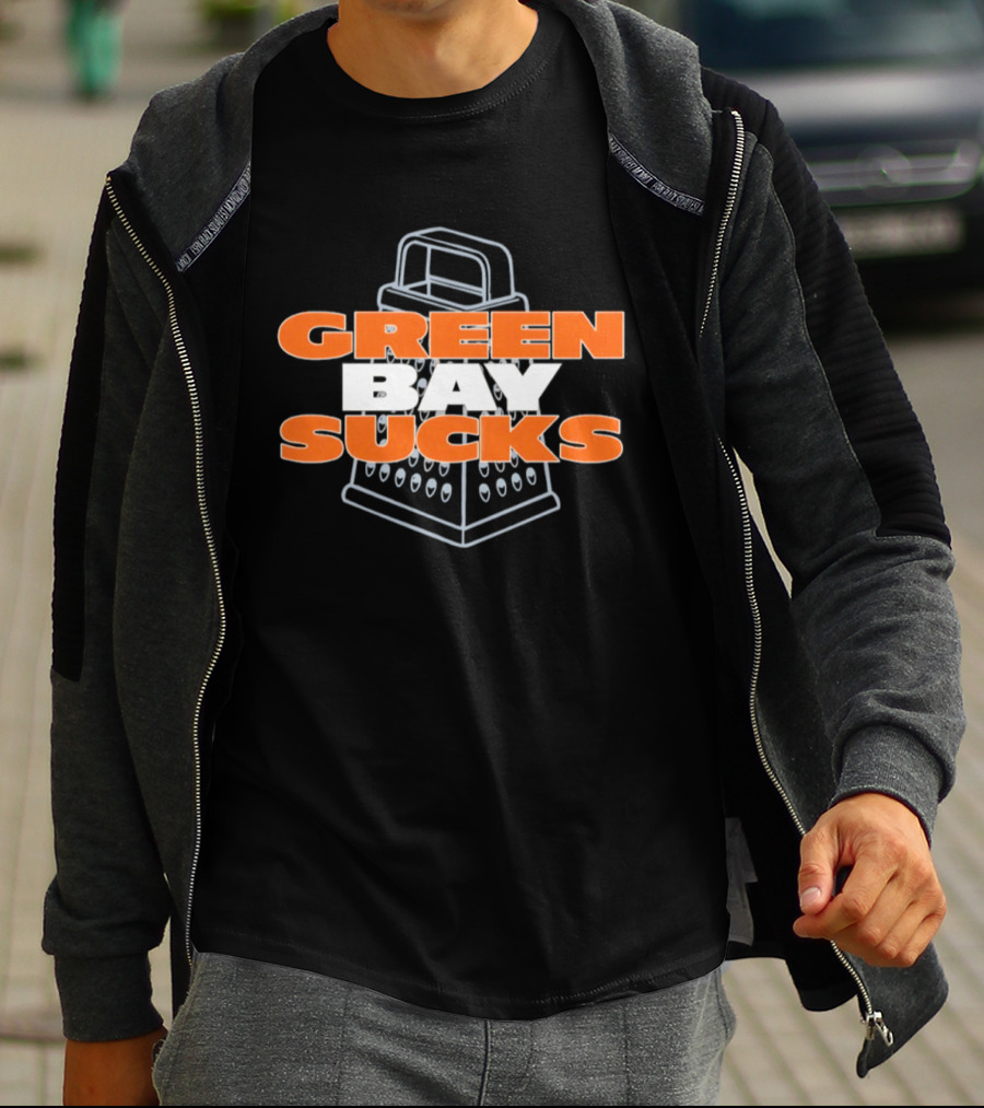 Chicago Bears Green Bay Sucks Cheese Grater T-Shirt