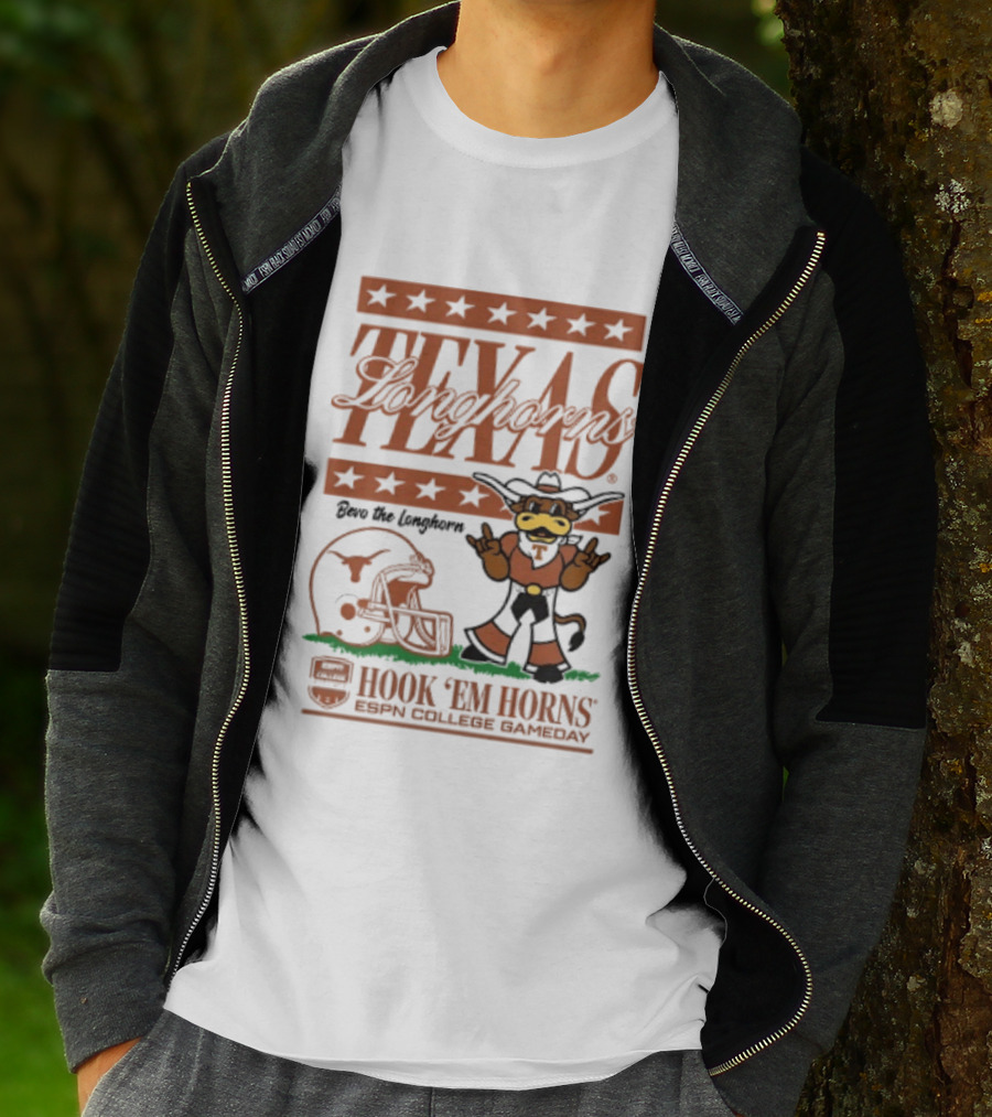 Texas Longhorns Bevo The Longhorn Hook 'Em Horns ESPN College Gameday 2026 T-Shirt