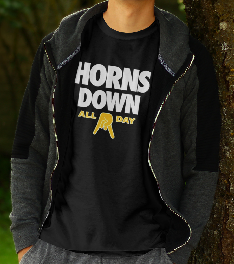 Horns Down All Day Texas Football Rivalry NCAA Fans T-Shirt