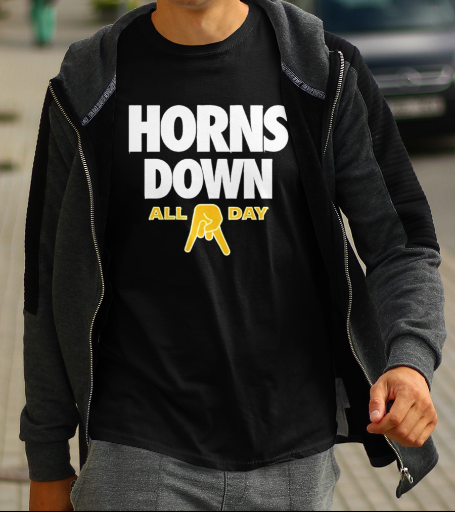 Horns Down All Day Texas Football Rivalry NCAA Fans T-Shirt