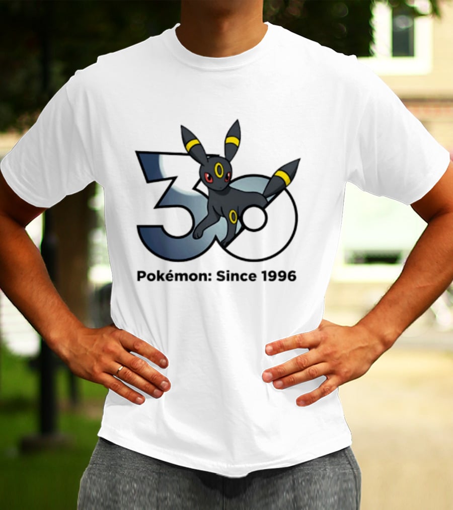 Umbreon Pokemon 30th Anniversary 1996 Celebration T-Shirt