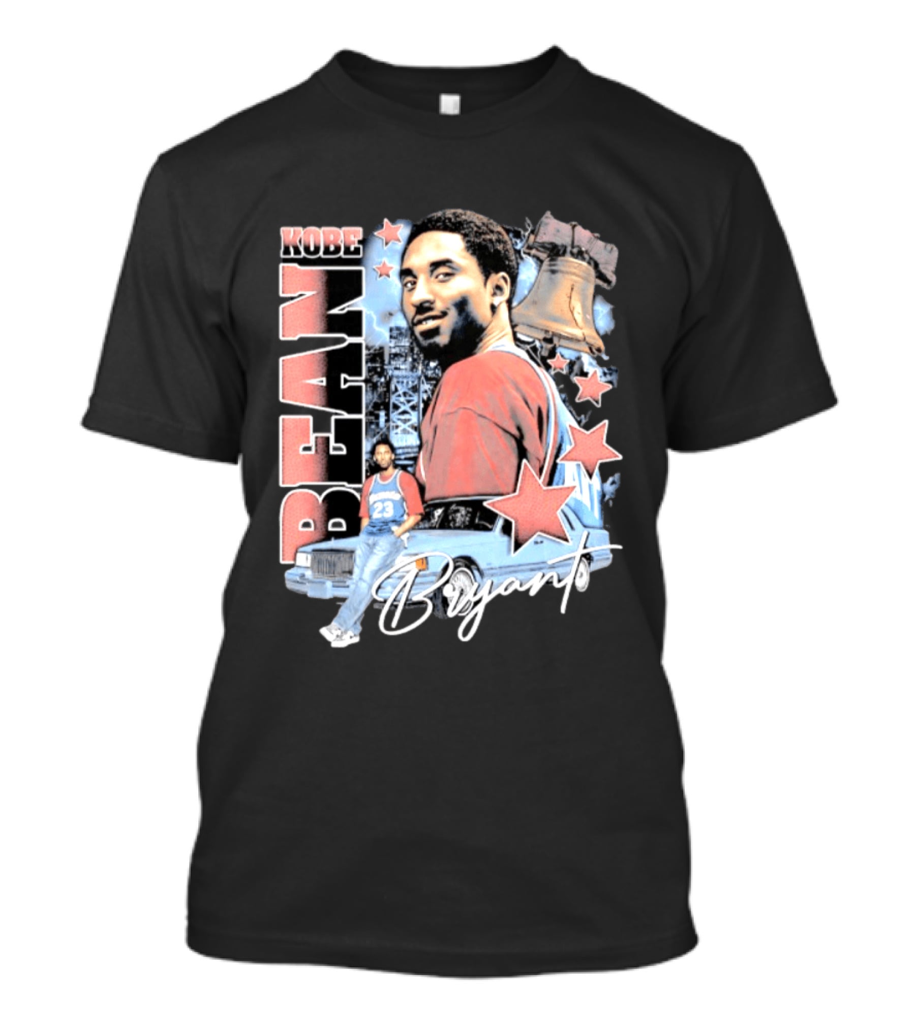 Kobe Bean Bryant Philadelphia Liberty Bell Vintage Style 23 Jersey Retro 76ers T-Shirt