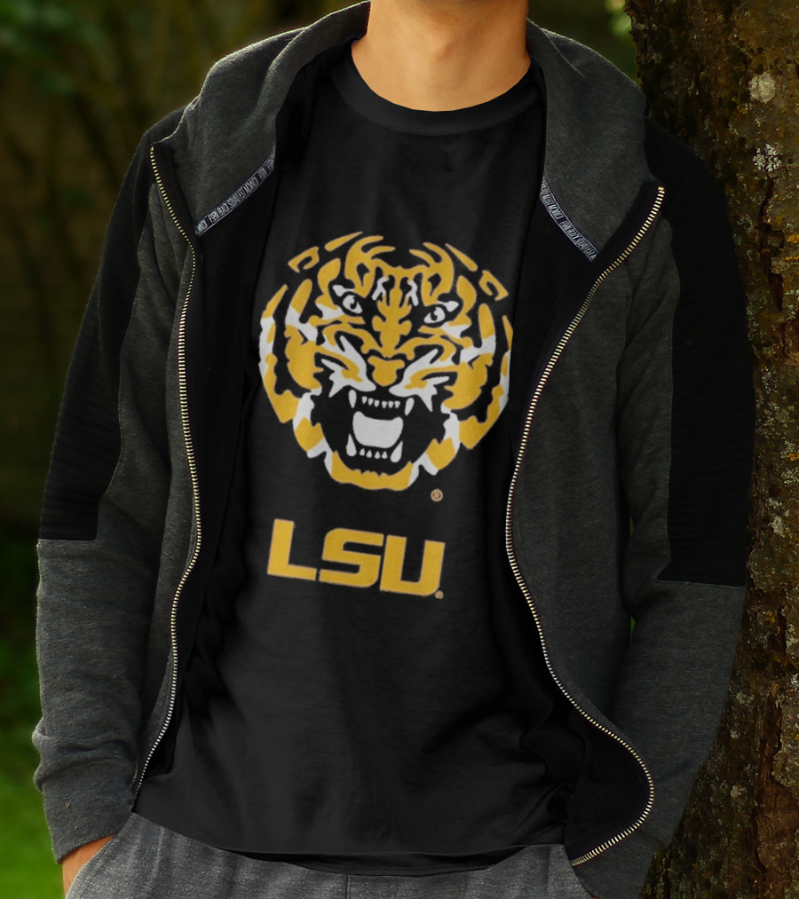 LSU Tigers Fierce Tiger Head T-Shirt