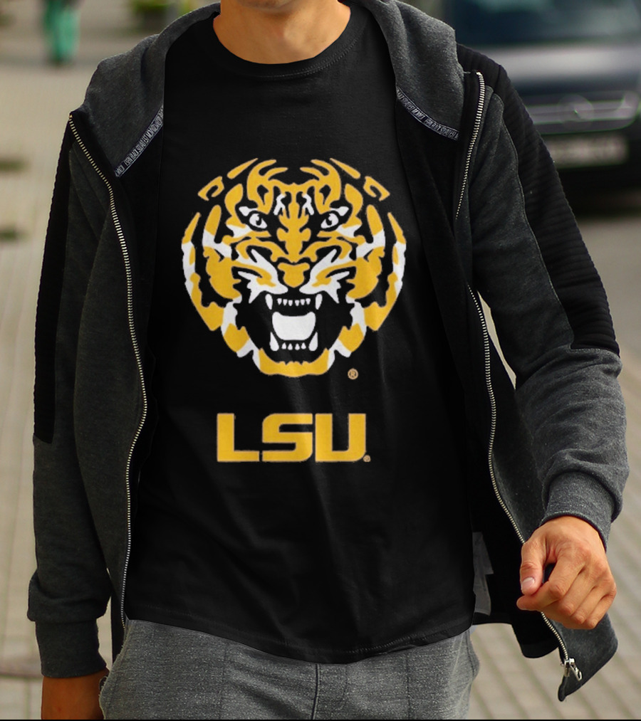 LSU Tigers Fierce Tiger Head T-Shirt