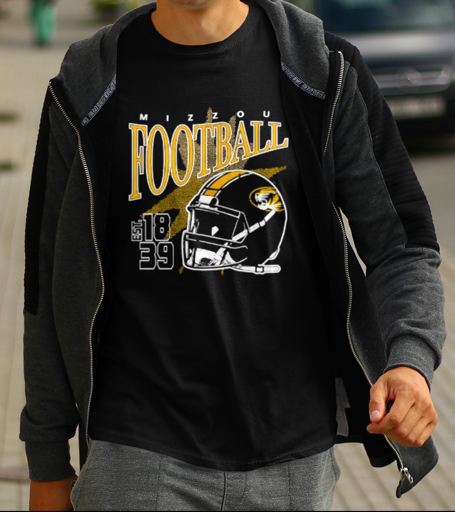 Mizzou Football 1839 Helmet Missouri Tigers NCAA T-Shirt