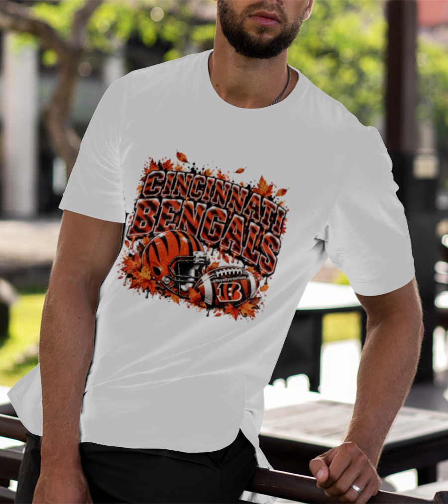 Cincinnati Bengals Autumn Football Helmet Halloween 2026 T-Shirt