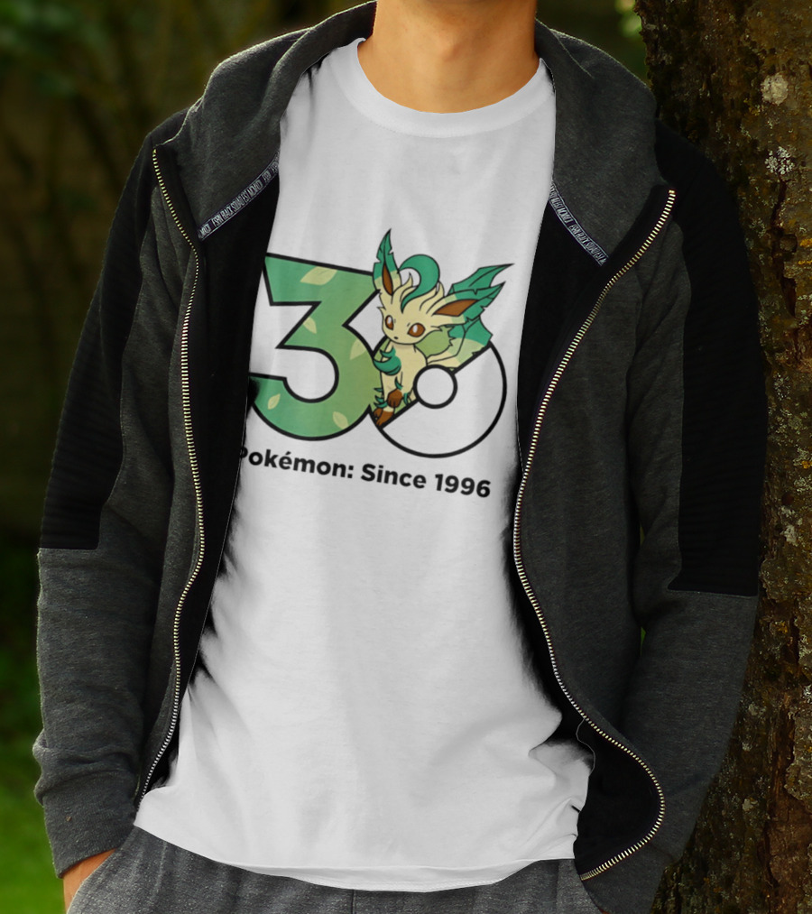 Leafeon Pokemon 30th Anniversary Since 1996 T-Shirt